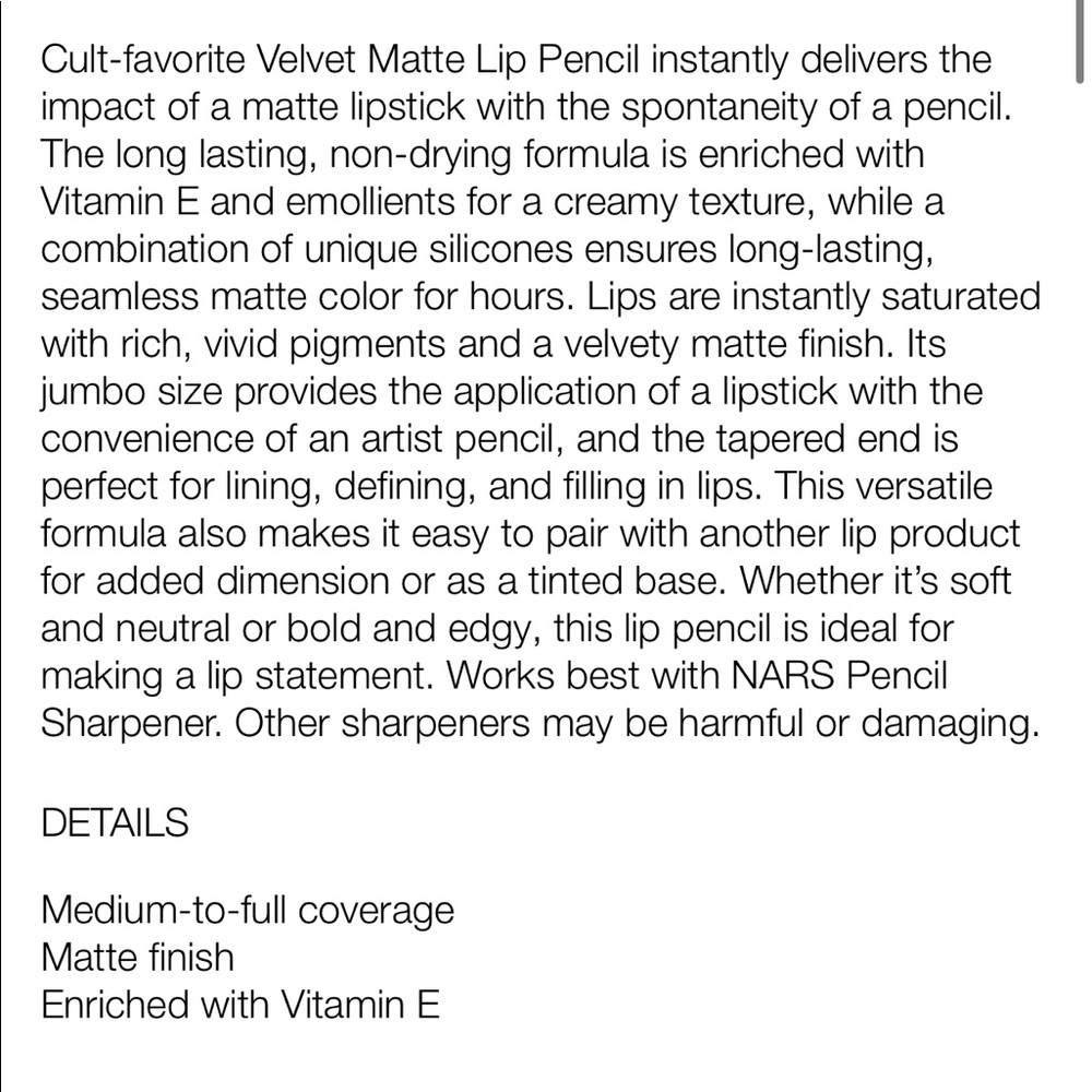 🎁 Nars Velvet Matte Lip Pencil in Dance Fever 🎁 - Picture 7 of 7